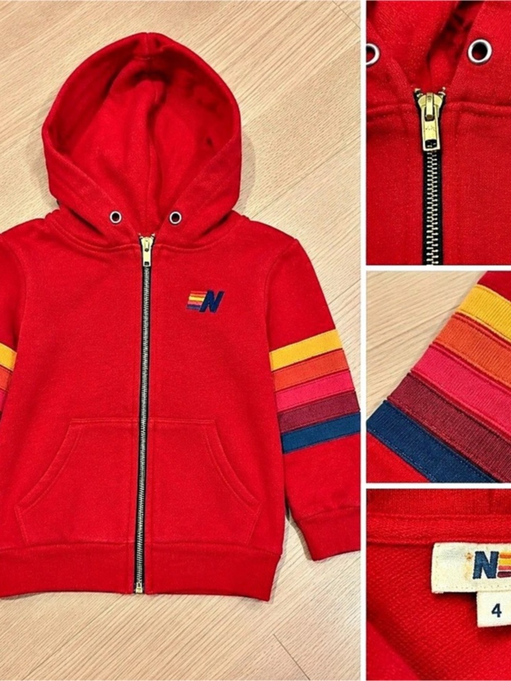 Kids Aviator Nation Hoodie in Red Size 4 Like New